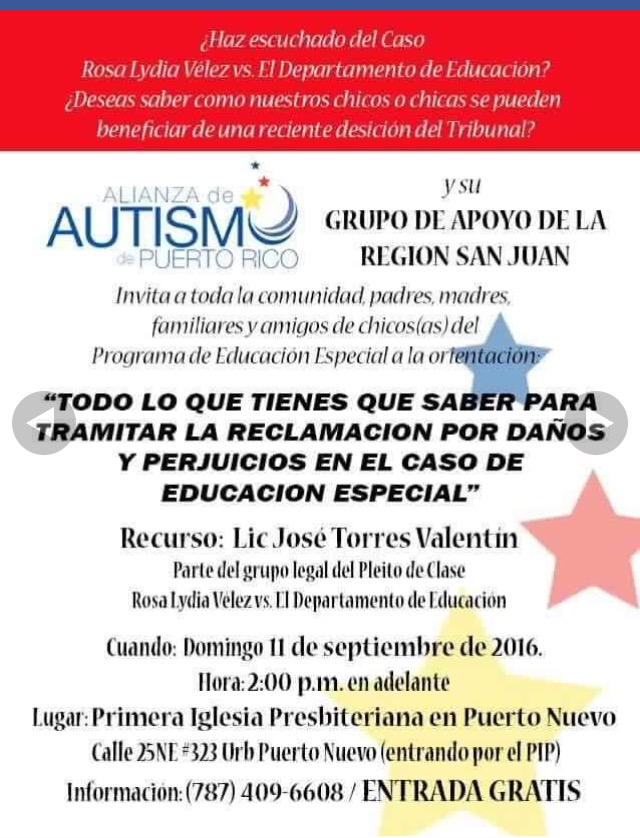 Alianza Autismo 11 de sept.